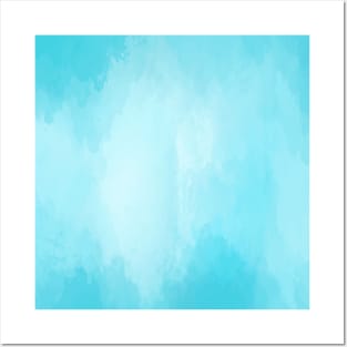 Blue Watercolor Design Posters and Art